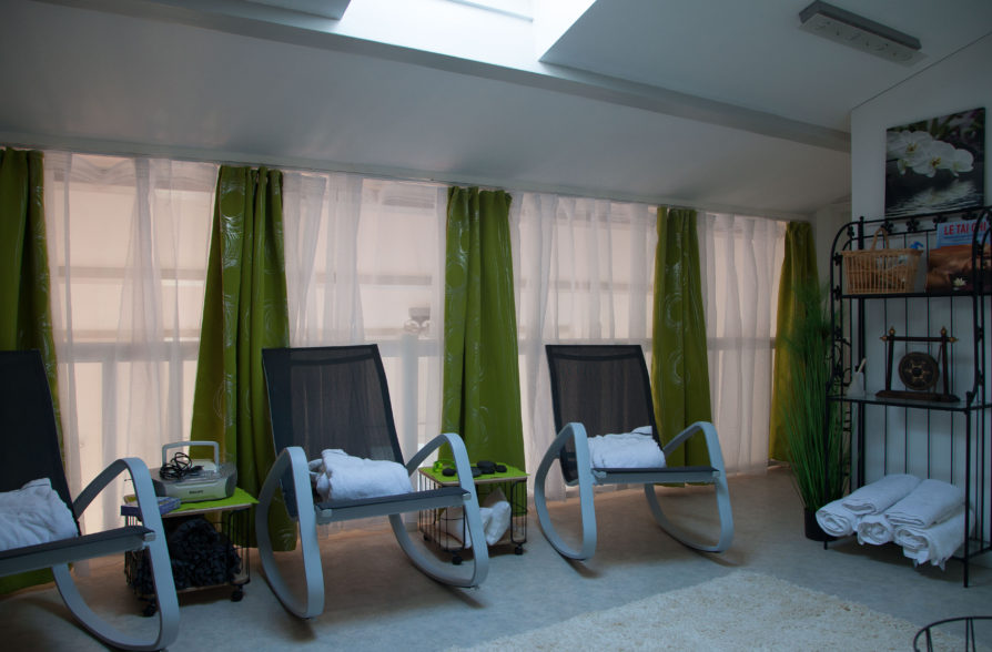 The infrared sauna and its wellness area