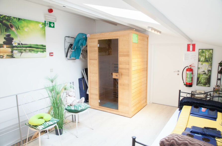 De infra-rode sauna en het wellnesscentrum